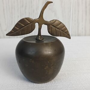 Vintage Brass Apple Shaped Bell Collectible hand Made In India tarnished decor